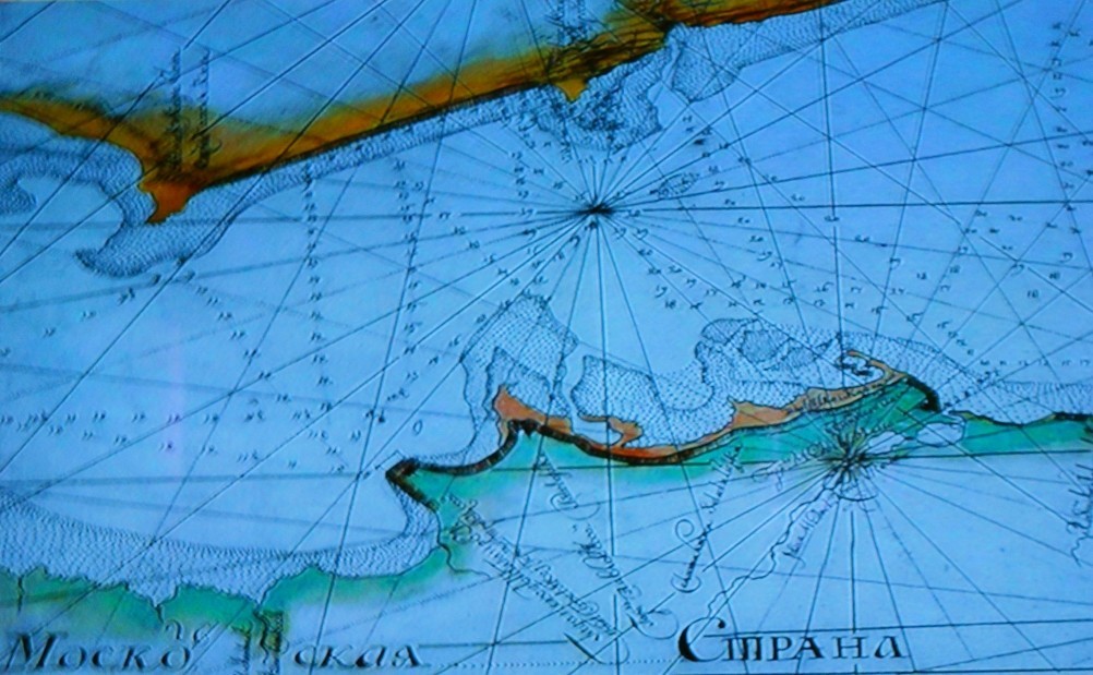 «Троицкая крепость XVIII века на старинных картах, схемах, чертежах». Карта таганрогского залива с мелями