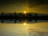 Закат над дамбой Ростовского моря