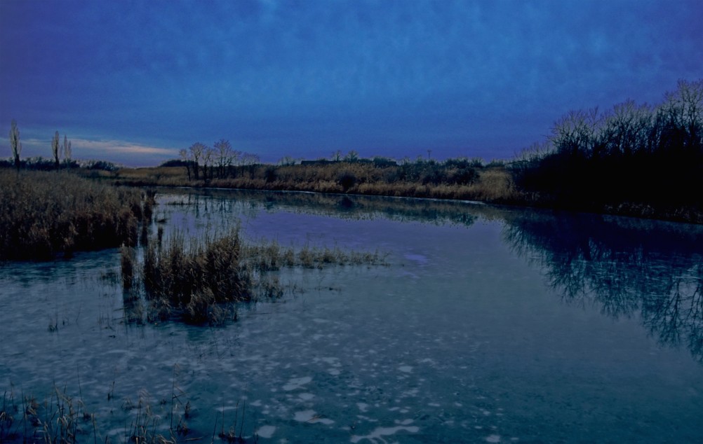 Январские сумерки на реке Мечётке