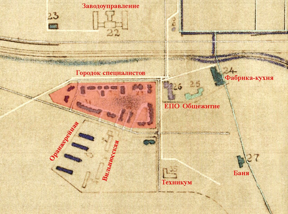 Первая карта рождающегося поселка Сельмаш
