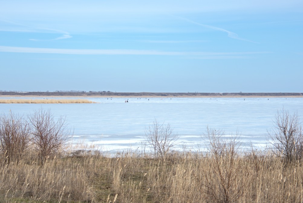 В феврале на Весёловском водохранилище и Шахаевском лимане