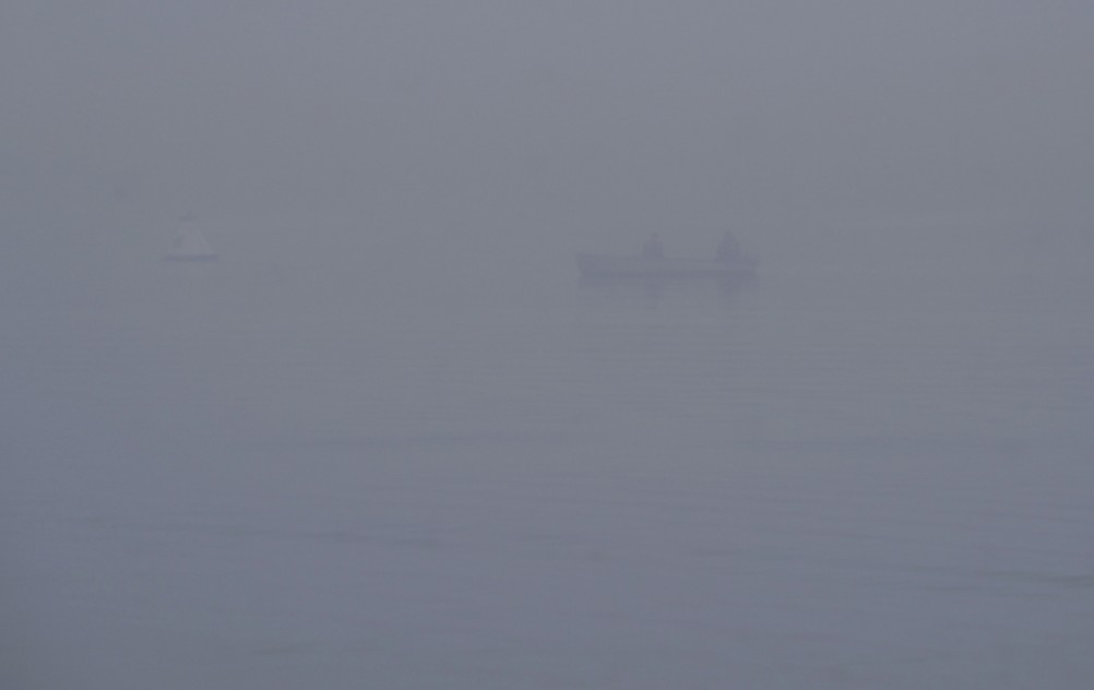 На Стрелке в туман