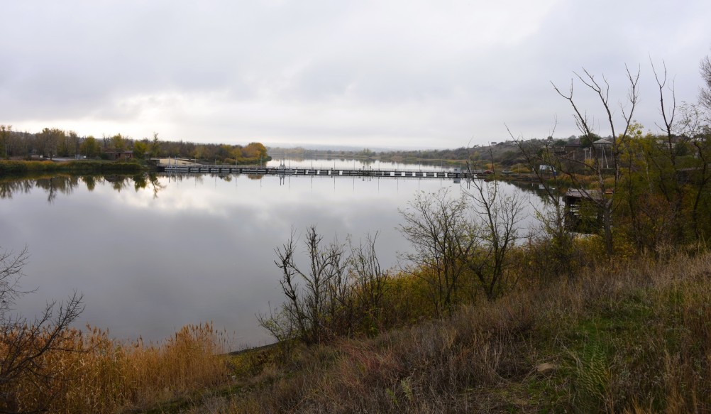 Мост через Северский Донец в станице Краснодонецкой