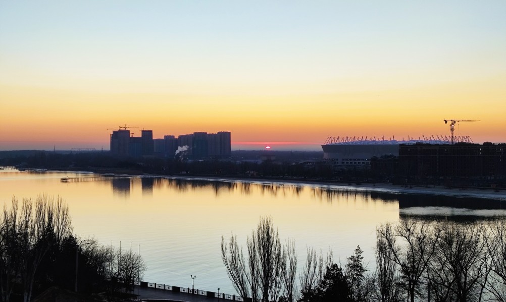 Морозное и ясное декабрьское утро на Дону