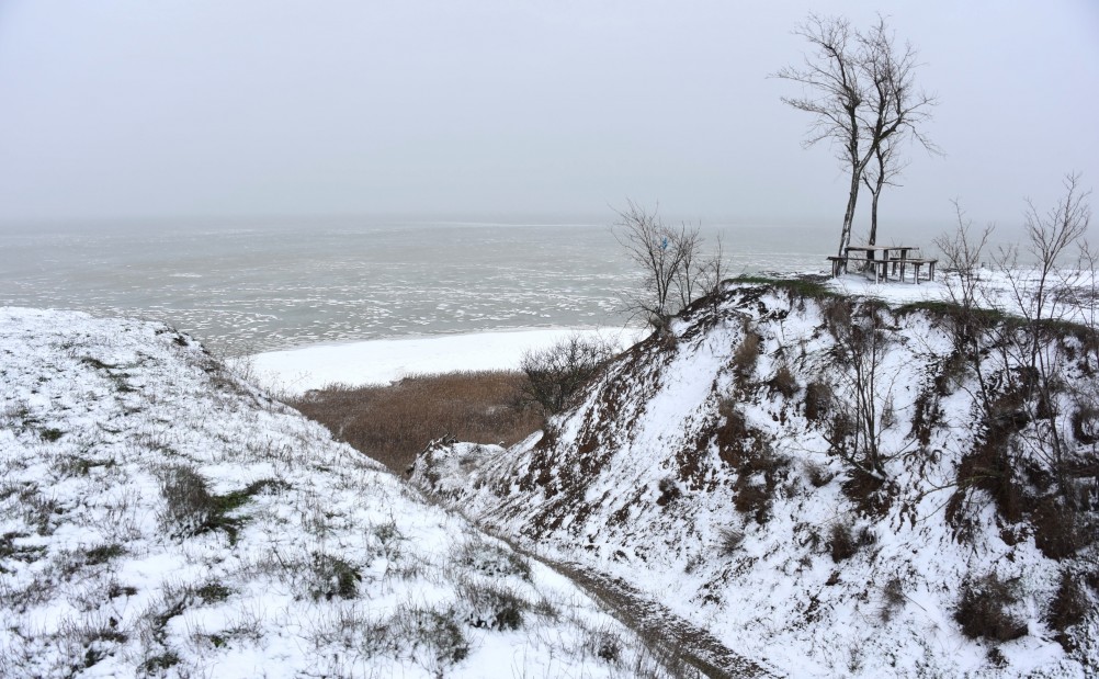 Метель в Таганрогском заливе у Займо-Обрыв, Маргаритово, Семибалках и Чумбур-косе