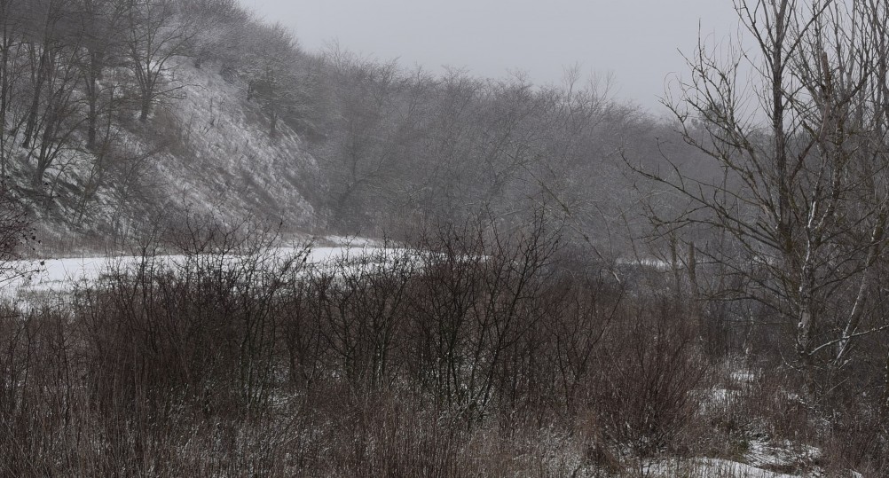 Метель в Таганрогском заливе у Займо-Обрыв, Маргаритово, Семибалках и Чумбур-косе