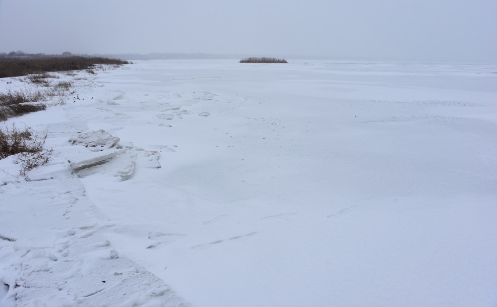 Метель в Таганрогском заливе у Займо-Обрыв, Маргаритово, Семибалках и Чумбур-косе