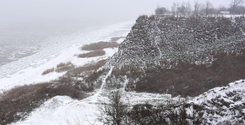 Метель в Таганрогском заливе у Займо-Обрыв, Маргаритово, Семибалках и Чумбур-косе