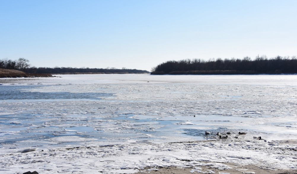 Стрелка Дона и Аксая в Крещенские морозы