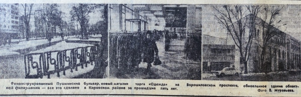 Ростов на Дону на страницах Вечернего Ростова в 1981 г.