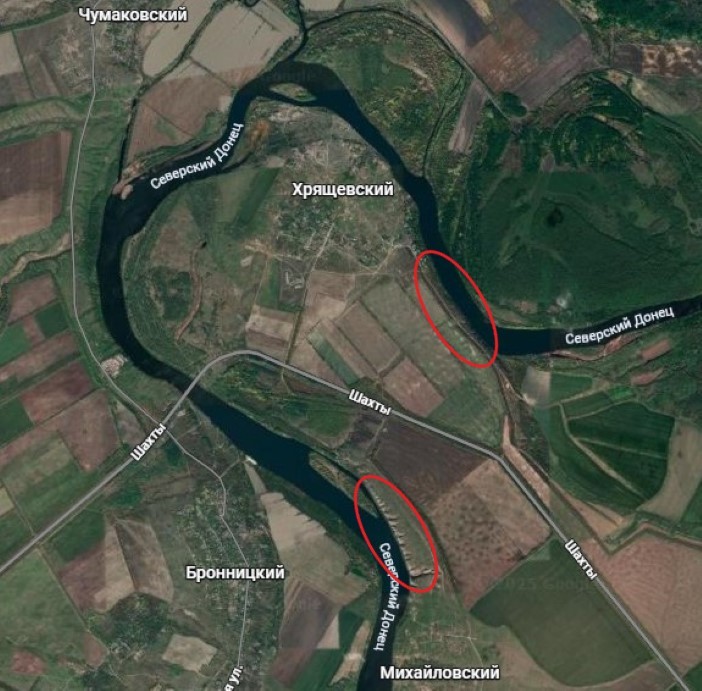 Нижнепалеолитические местонахождения Хрящи и Михайловское, расположенные в устье Северского Донца 