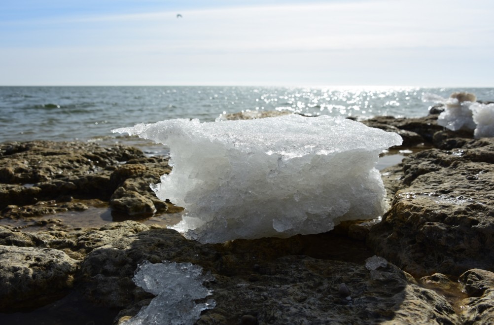 Конец февраля и освобождение Меотиды ото льда на берегу у хутора Рожо