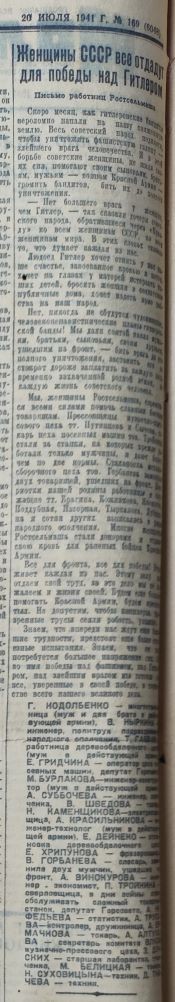 Сбор тёплых вещей для фронта в Ростове на Дону в 1941 г.