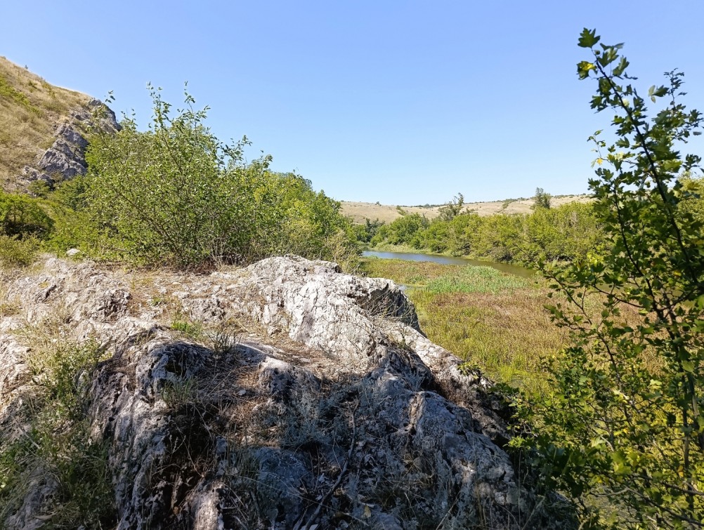 Белая скала на Калитве, водяной и старая гребля