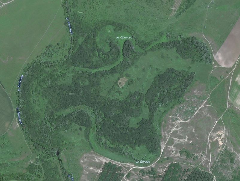Озеро Долгое, озеро Ореховое в пойме реки Большой