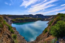 Прохоровский карьер. Всегда останавливаюсь на этом месте. Создается ощущение, что ты где-то в горах