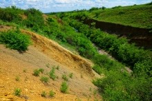 Памятник природы "Обнажение горных пород", Каменно-угольный период, Железная дорога Лихая - Изварино