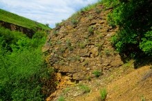 Памятник природы "Обнажение горных пород", Каменно-угольный период, Железная дорога Лихая - Изварино