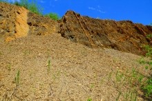 Памятник природы "Обнажение горных пород", Каменно-угольный период, Железная дорога Лихая - Изварино