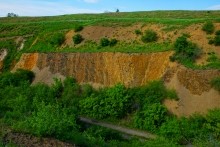 Памятник природы "Обнажение горных пород", Каменно-угольный период, Железная дорога Лихая - Изварино
