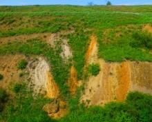 Памятник природы "Обнажение горных пород", Каменно-угольный период, Железная дорога Лихая - Изварино