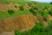 Памятник природы "Обнажение горных пород", Каменно-угольный период, Железная дорога Лихая - Изварино