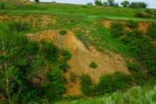 Памятник природы "Обнажение горных пород", Каменно-угольный период, Железная дорога Лихая - Изварино