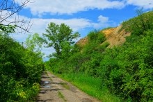 Памятник природы "Обнажение горных пород", Каменно-угольный период, Железная дорога Лихая - Изварино