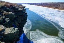 Скала у хутора Западной над Северским Донцом