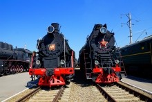 Коллекция паровозов в музее СКЖД. История страны как история паровозов.