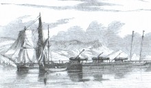 Оборона Таганрога, Крымская война, Русская плавучая батарея, захваченная французами в Еникале.