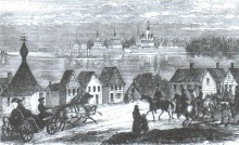 Оборона Таганрога, Крымская война, Вид Таганрога на литографии 1856 г.