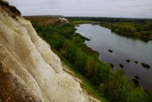 Мигулинский пещерный храм в меловых горах на берегу Дона