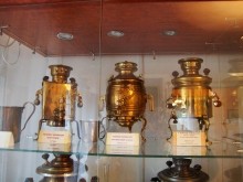 Город Городец на Волге. Музей самоваров. Дорожный самовар.