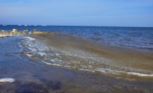 Чумбур-Коса, ледяной прибой