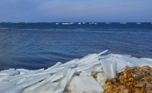 Чумбур-Коса, торосы