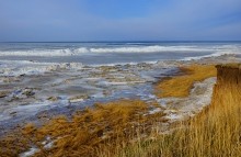 Чумбур-Коса, льды и торосы