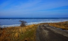 Чумбур-Коса, зима