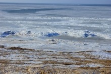 Чумбур-Коса, льды