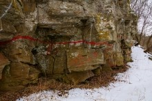 Дальние скалы, Садковские скалы, Зайцевские скалы. Зимой на берегу Кундрючьей