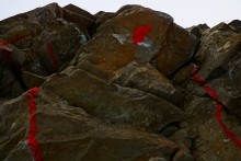 Дальние скалы, Садковские скалы, Зайцевские скалы. Зимой на берегу Кундрючьей