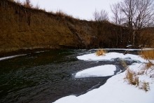 Дальние скалы, Садковские скалы, Зайцевские скалы. Зимой на берегу Кундрючьей