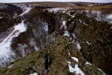 Дальние скалы, Садковские скалы, Зайцевские скалы. Зимой на берегу Кундрючьей