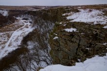 Дальние скалы, Садковские скалы, Зайцевские скалы. Зимой на берегу Кундрючьей