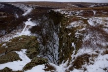 Дальние скалы, Садковские скалы, Зайцевские скалы. Зимой на берегу Кундрючьей