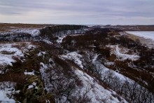Дальние скалы, Садковские скалы, Зайцевские скалы. Зимой на берегу Кундрючьей