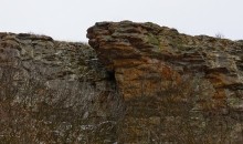 Дальние скалы, Садковские скалы, Зайцевские скалы. Зимой на берегу Кундрючьей