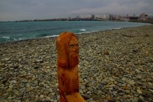 Февральский шторм на Суджук-косе в Новороссийске