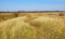 Глиняные скалы на Северском Донце и окопы над рекой.