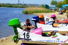Соревнования по водно-моторному спорту на Северном водохранилище в Ростове-на-Дону